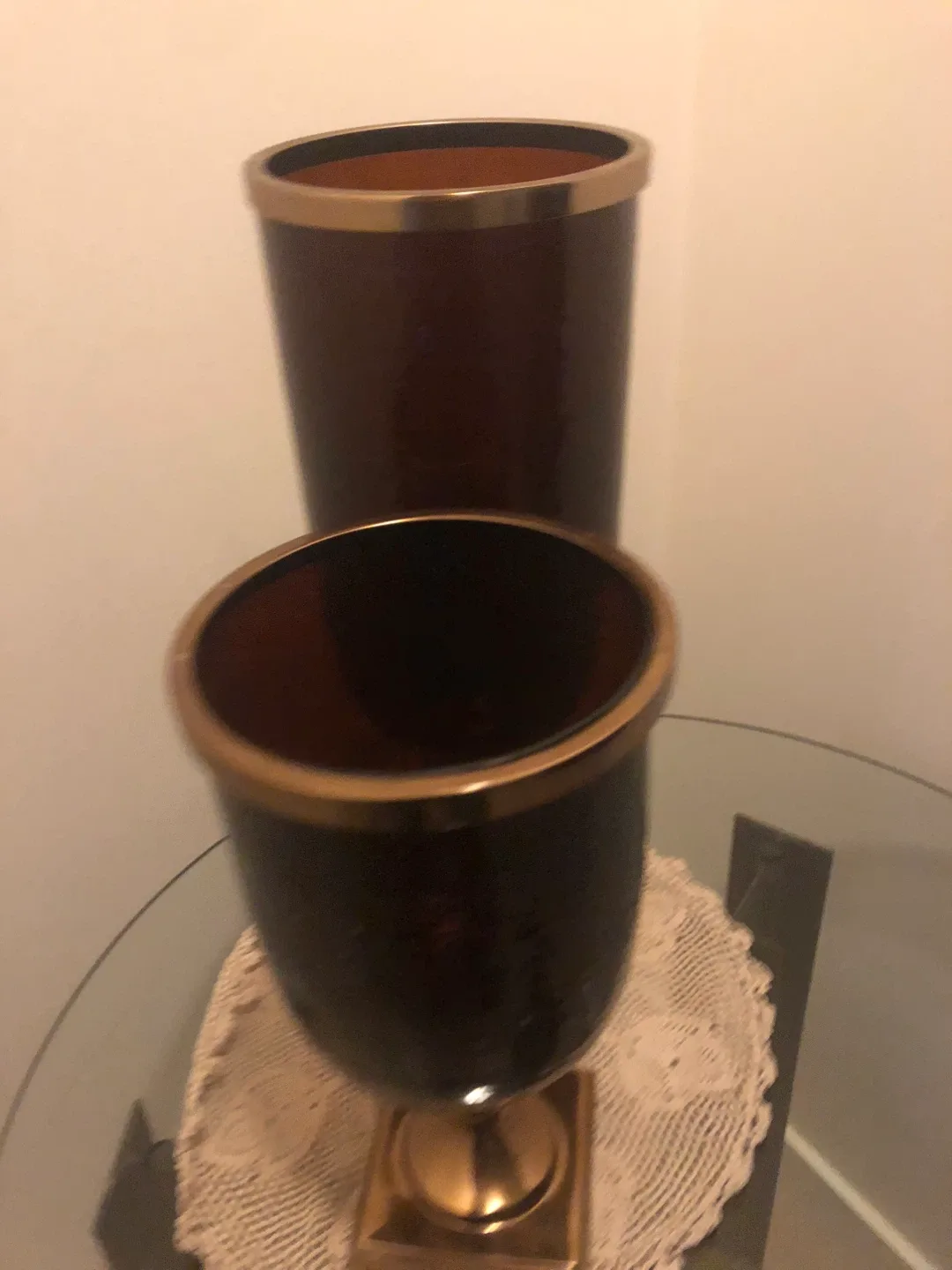 Bombay Pair of Decorative Brown and Gold Vases image indicator(5)