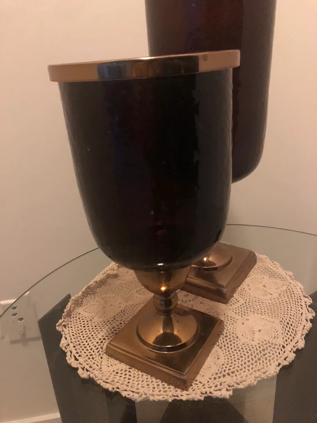 Bombay Pair of Decorative Brown and Gold Vases image indicator(4)