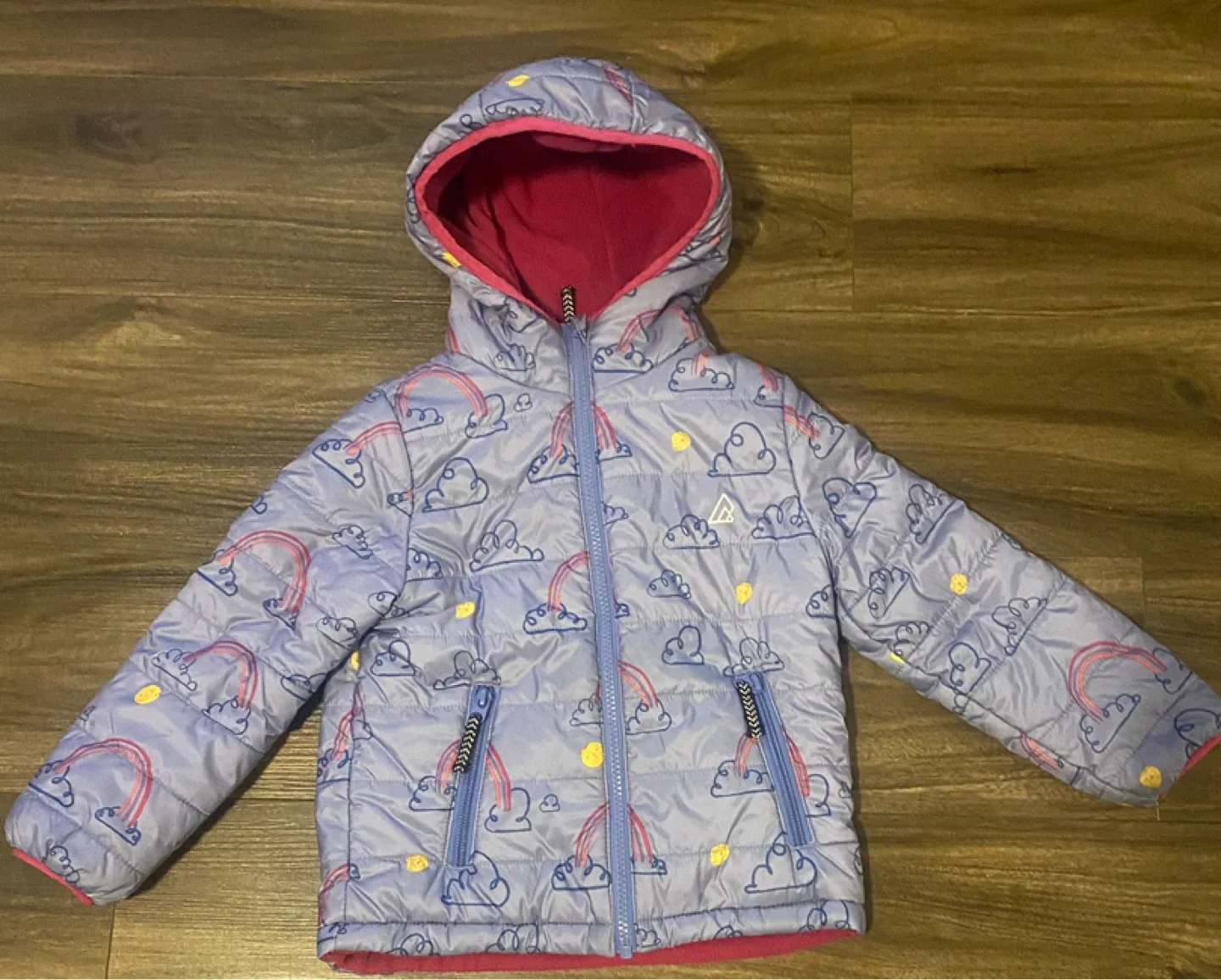 Ripzone 4T/4A Puffer Jacket - Rainbow Clouds