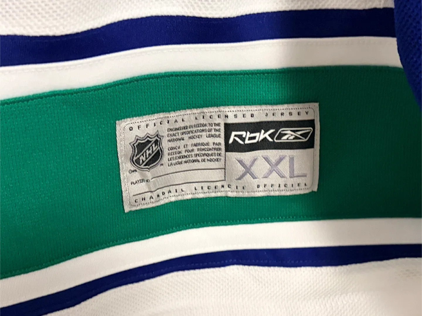 Authentic Reebok Vancouver Canucks White Orca Jersey Size XXL image indicator(4)