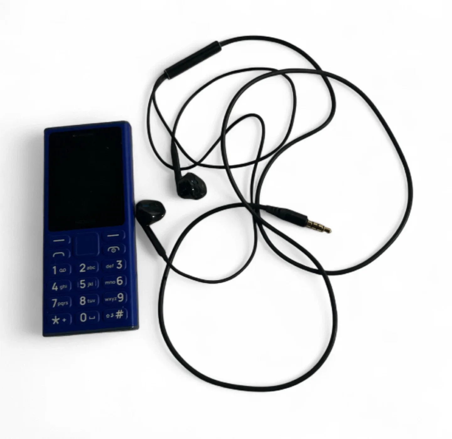 Basic Blue Feature Phone with Earphones