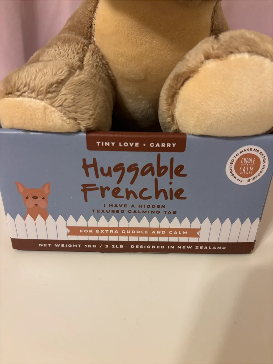 Huggable Frenchie Weighted Plush Toy #Cleanout image indicator(2)