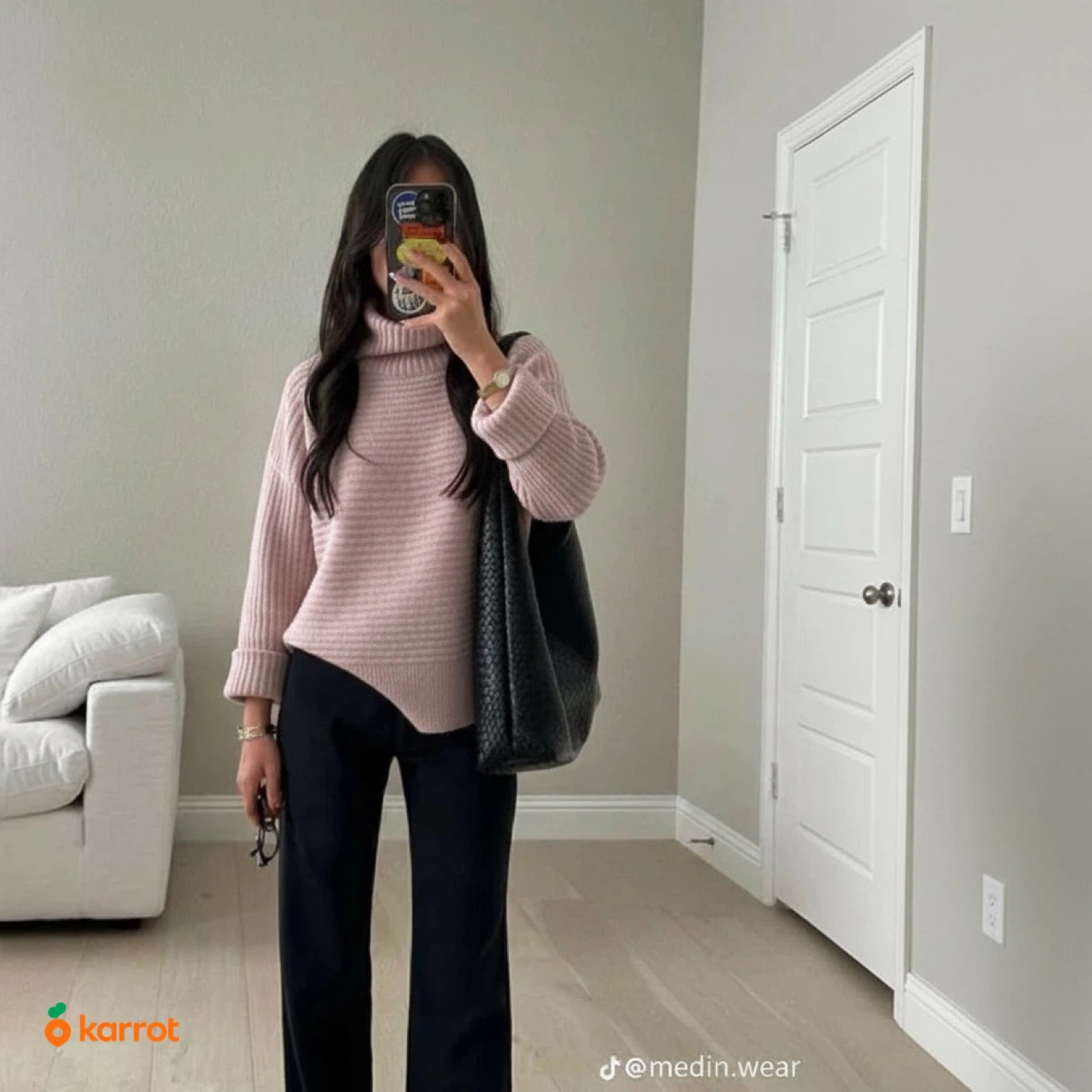 Garage Ribbed Knit Turtleneck - Size Small
