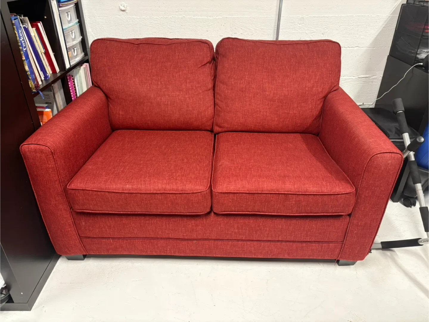 Red Loveseat Sleeper Couch