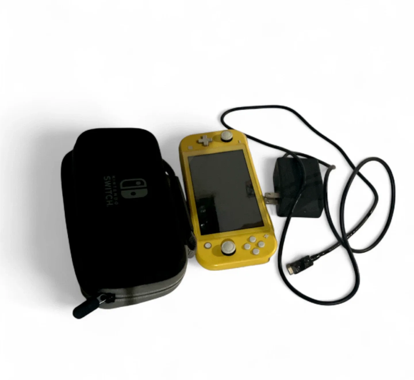 Yellow Nintendo Switch Lite with Case & Charger