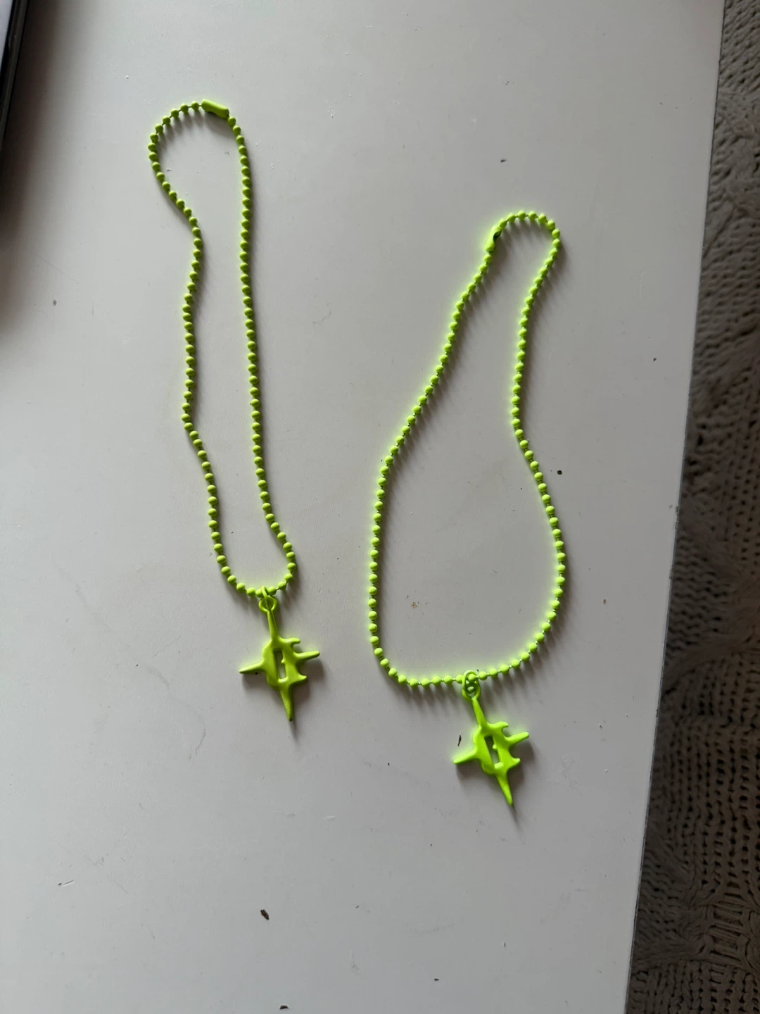 Neon Green Star Pendant Necklace