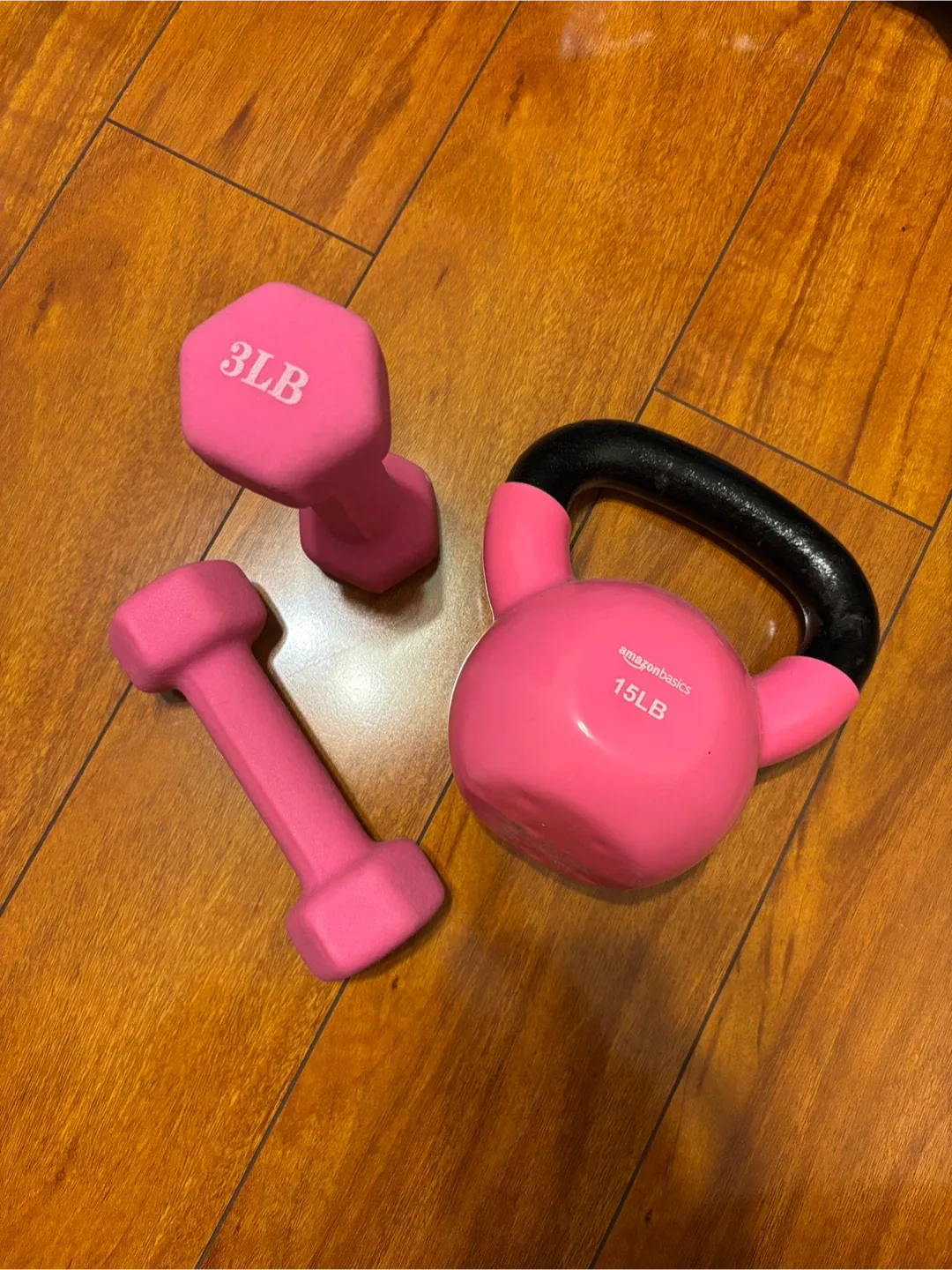 Pink Dumbbells (3LB) & Kettlebell (15LB) #Cleanout