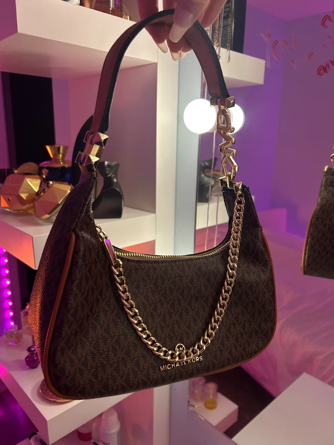 Michael Kors PIPER brown shoulder bag