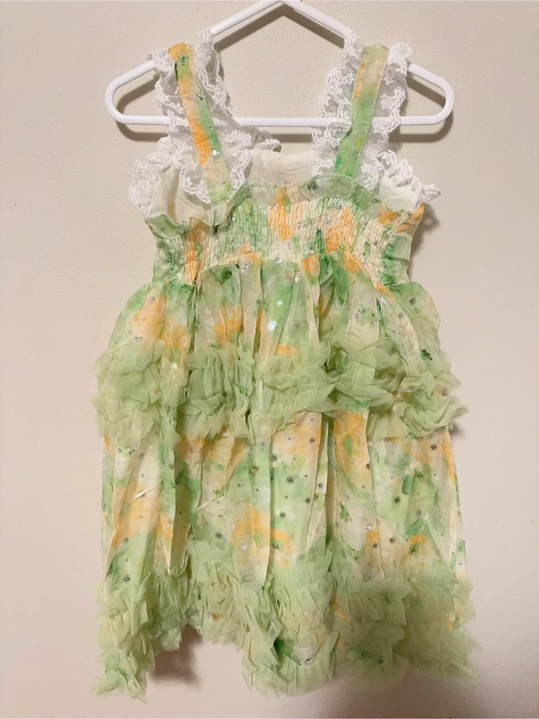 Floral Dress with Lace Details(including hat) Toddler 5-6T image indicator(3)