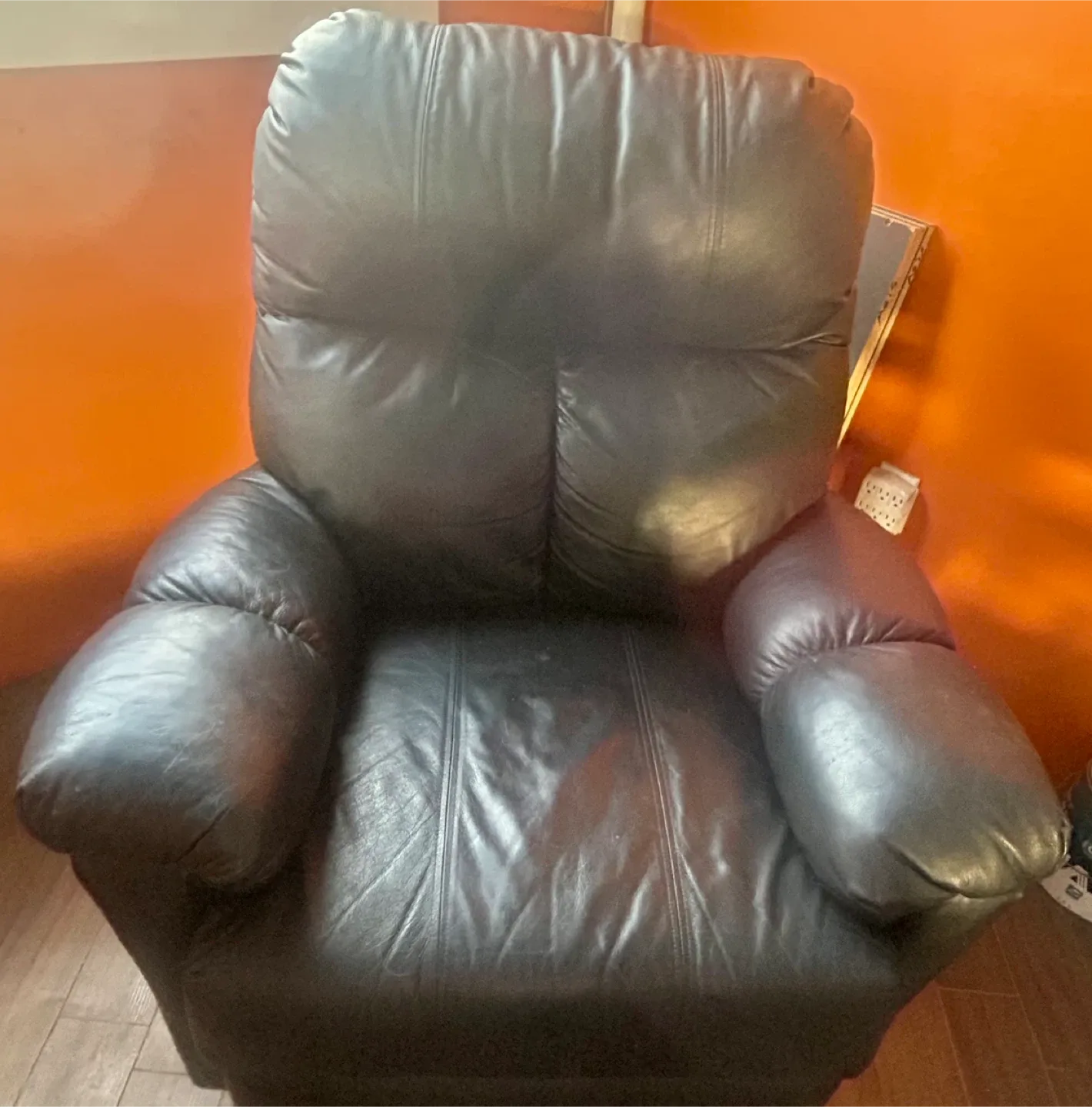Black Leather Recliner Chair