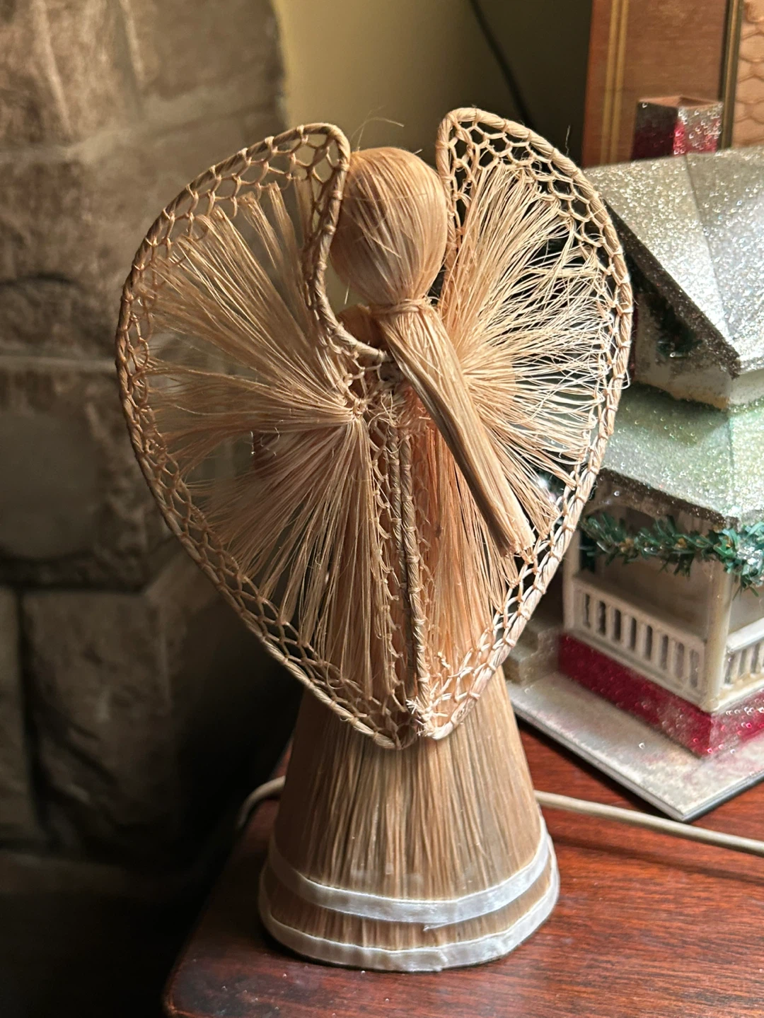 $10 Angel Tree topper Xmas Christmas  bulb decoration vintage - photo 3