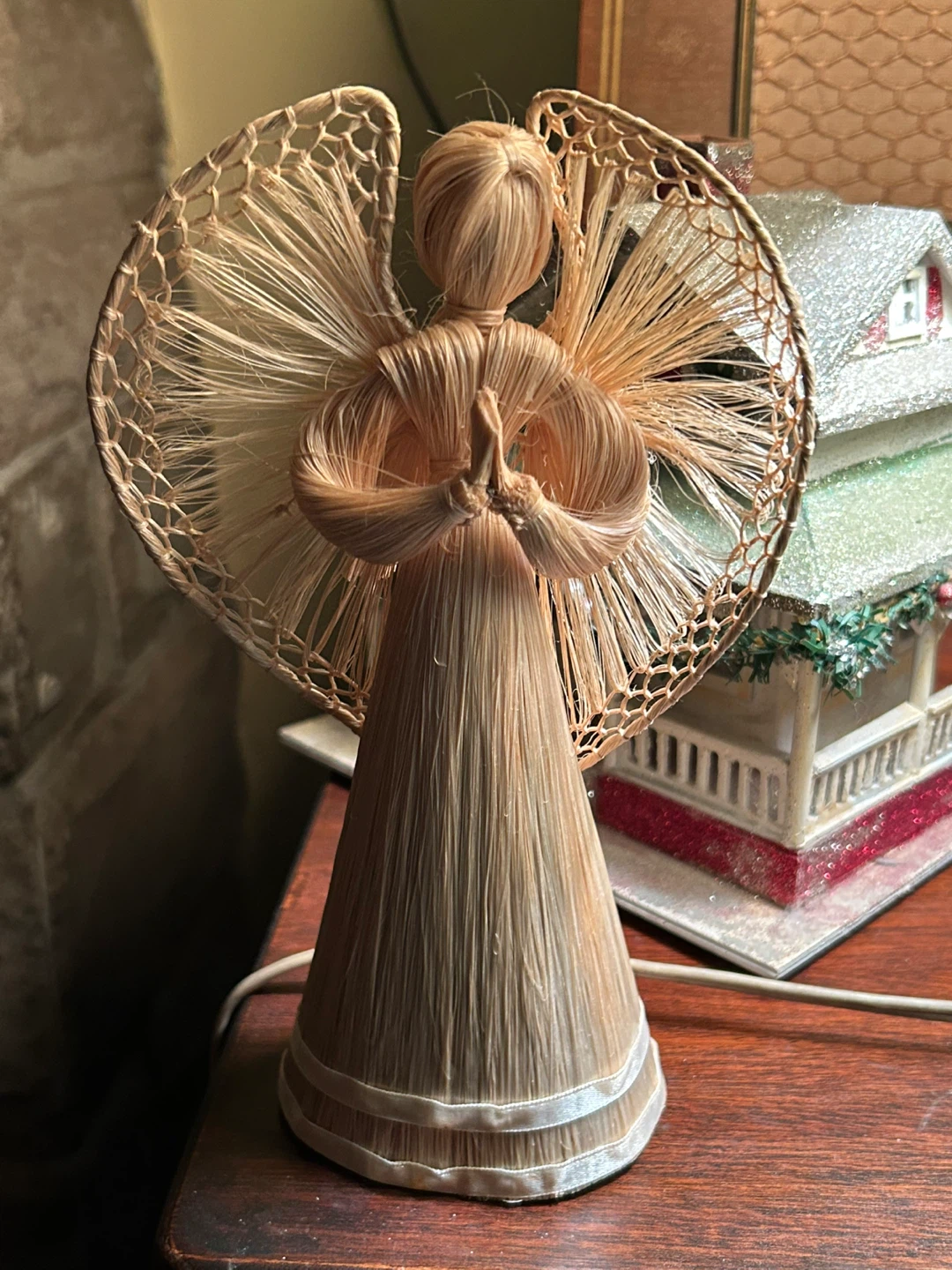 $10 Angel Tree topper Xmas Christmas  bulb decoration vintage - photo 5