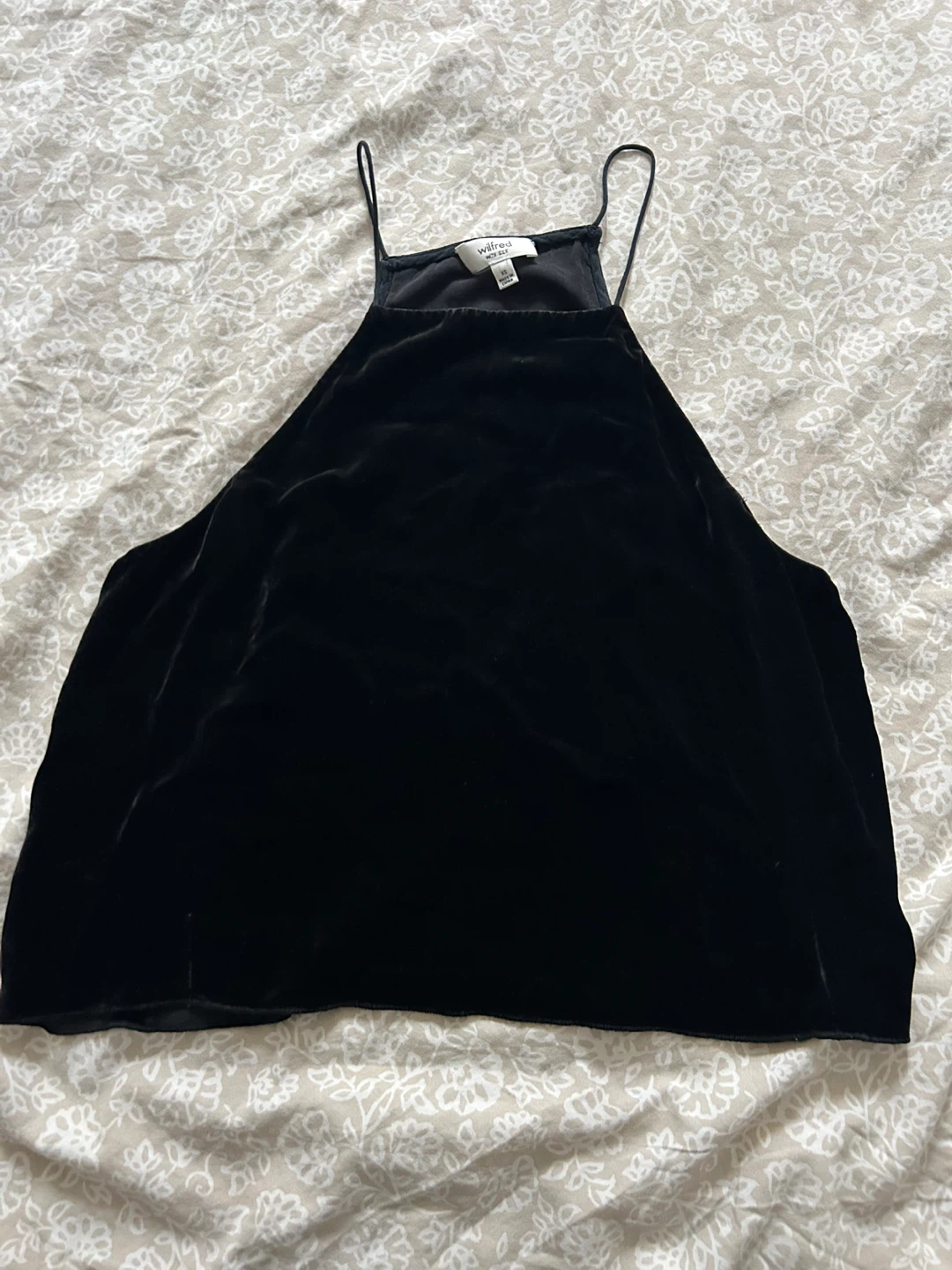 Wilfred Black Velvet Cami - Size XS