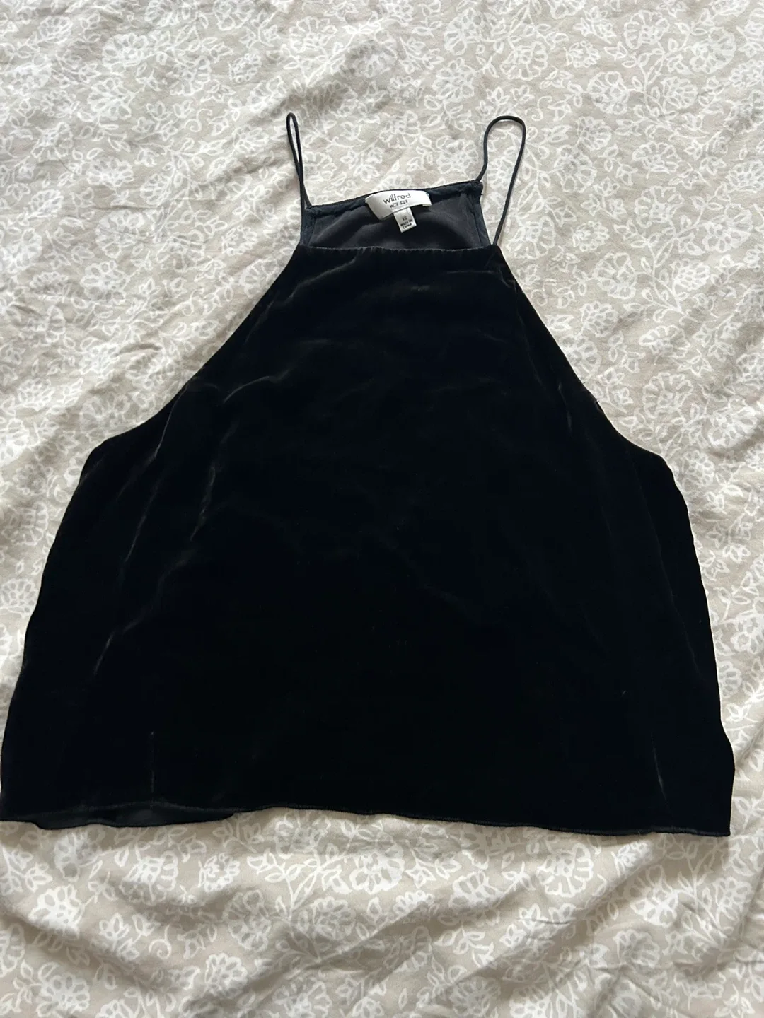 Wilfred Black Velvet Cami - Size XS