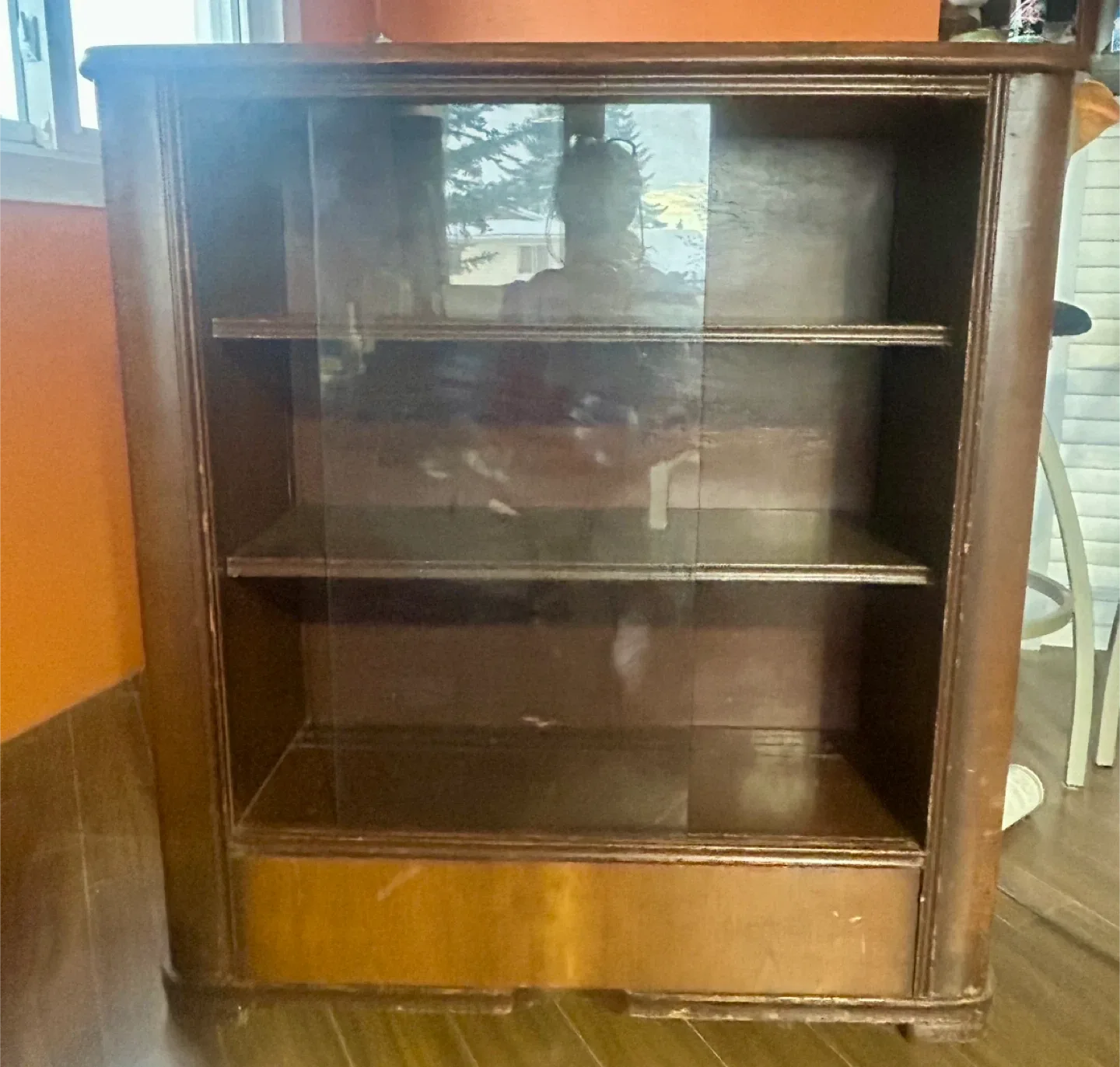 Vintage Wooden Display Cabinet