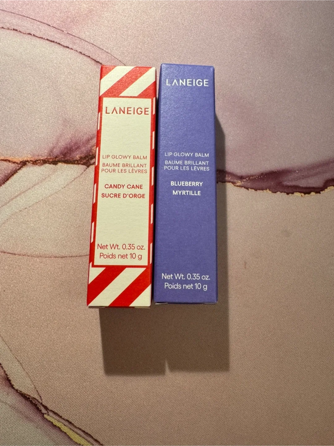 Laneige Lip Glowy Balm - Candy Cane & Blueberry