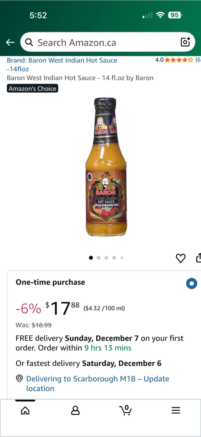 🔥 2 Award-Winning Baron Hot Sauce Bottles (Expiry June, 2026) image indicator(8)