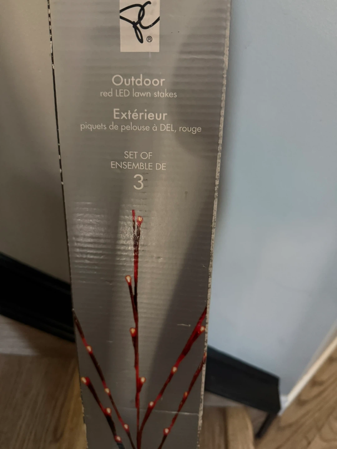 Outdoor Red LED Lawn Stakes - Set of 3 - photo 5