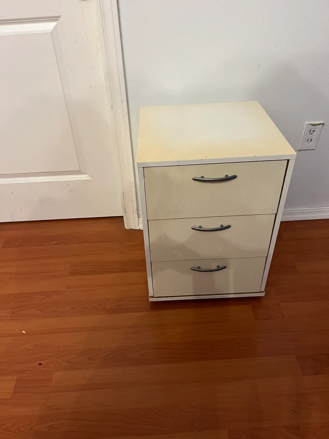 3-Drawer Cream night stand image indicator(4)