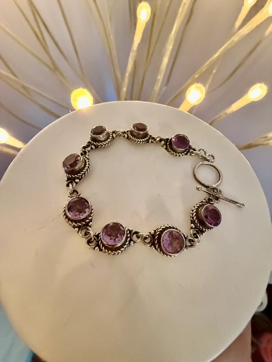 Amethyst & Silver Bracelet
