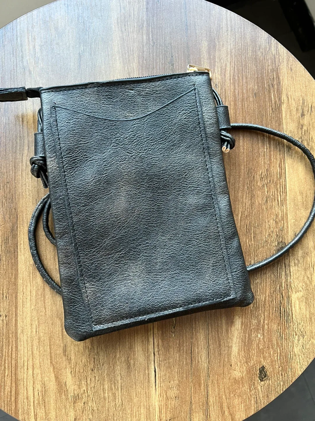 Black Leather Crossbody Errand Bag - MOVING OUT SALE ✈️ image indicator(3)