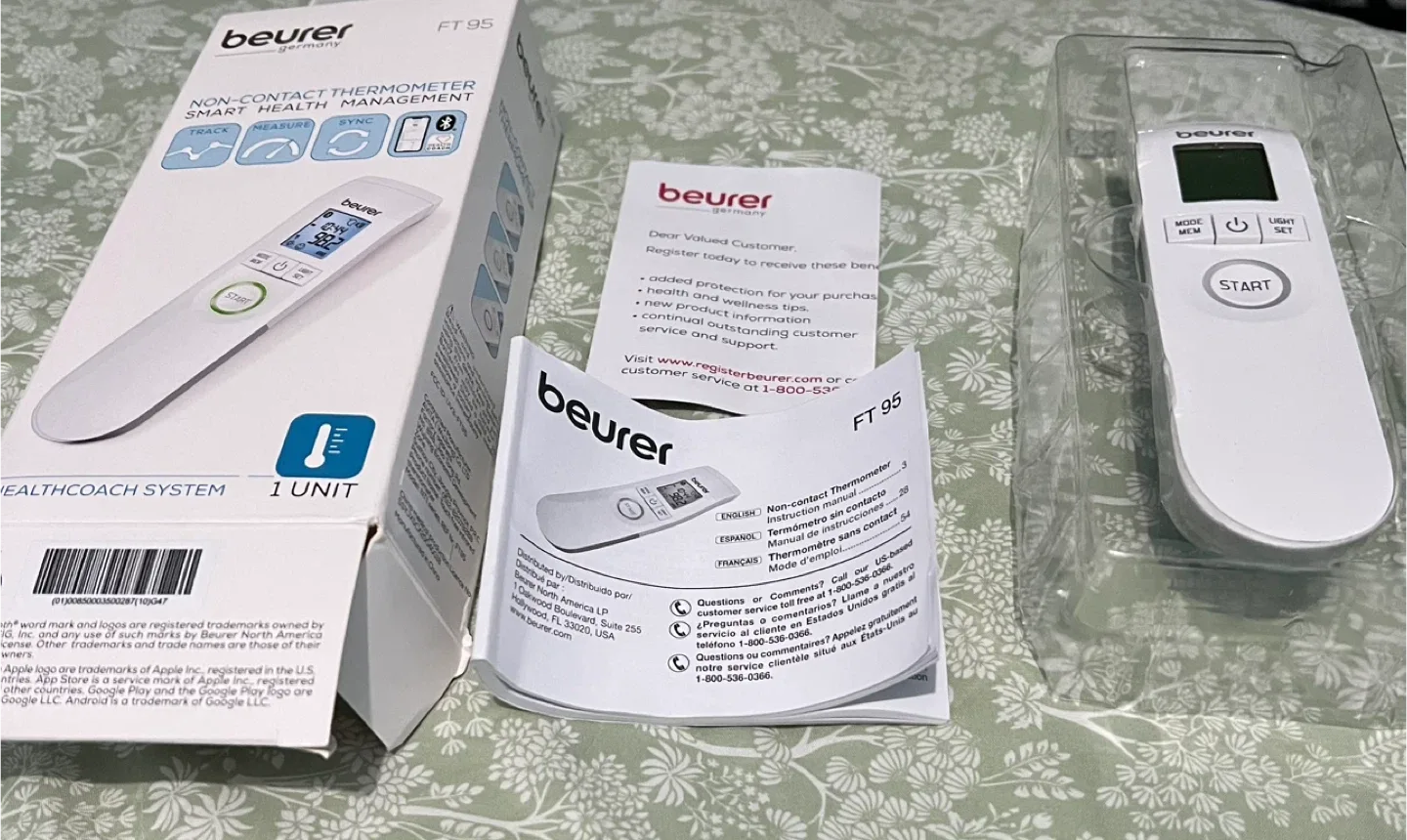 Beurer FT 95 Non-Contact Thermometer - Like New!