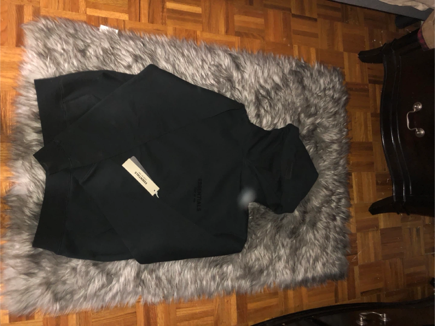 Essentials Fear of God Black Hoodie - Size XS