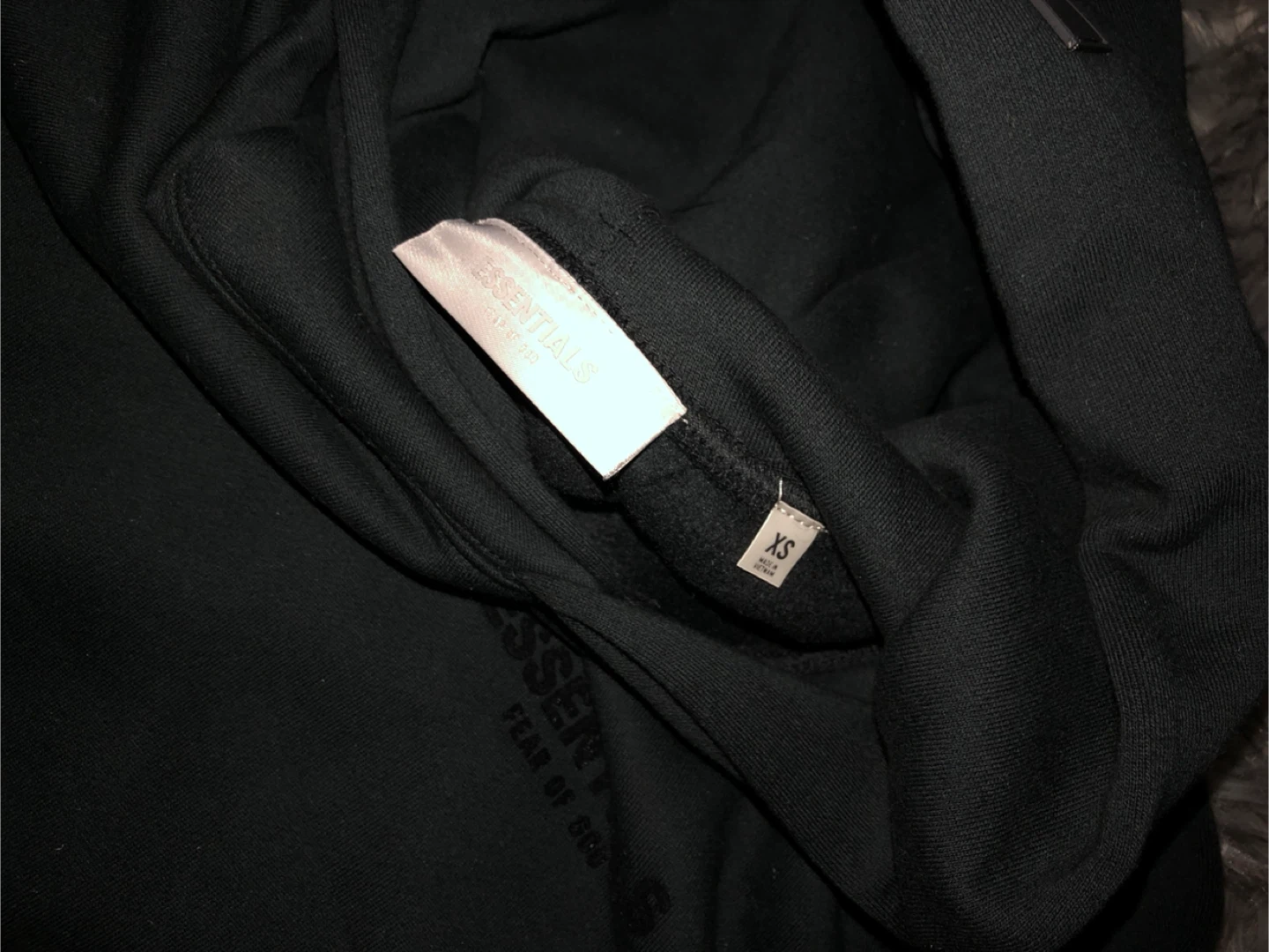 Essentials Fear of God Black Hoodie - Size XS - photo 4