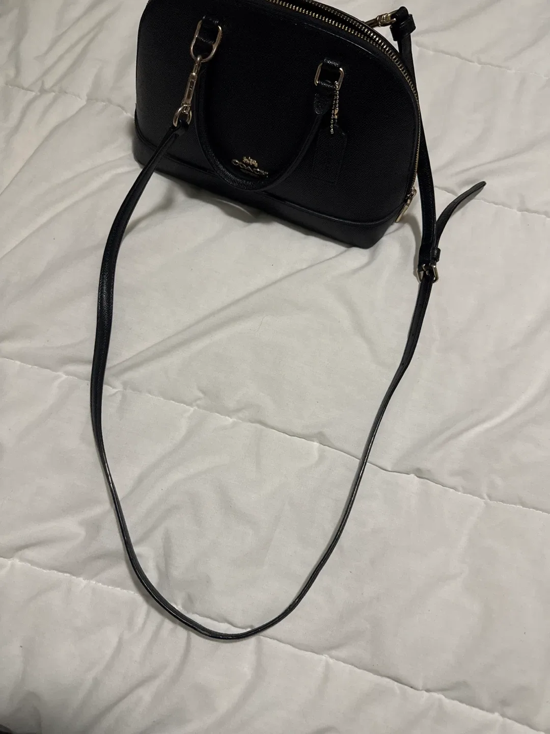 Coach Black Dome Satchel image indicator(6)
