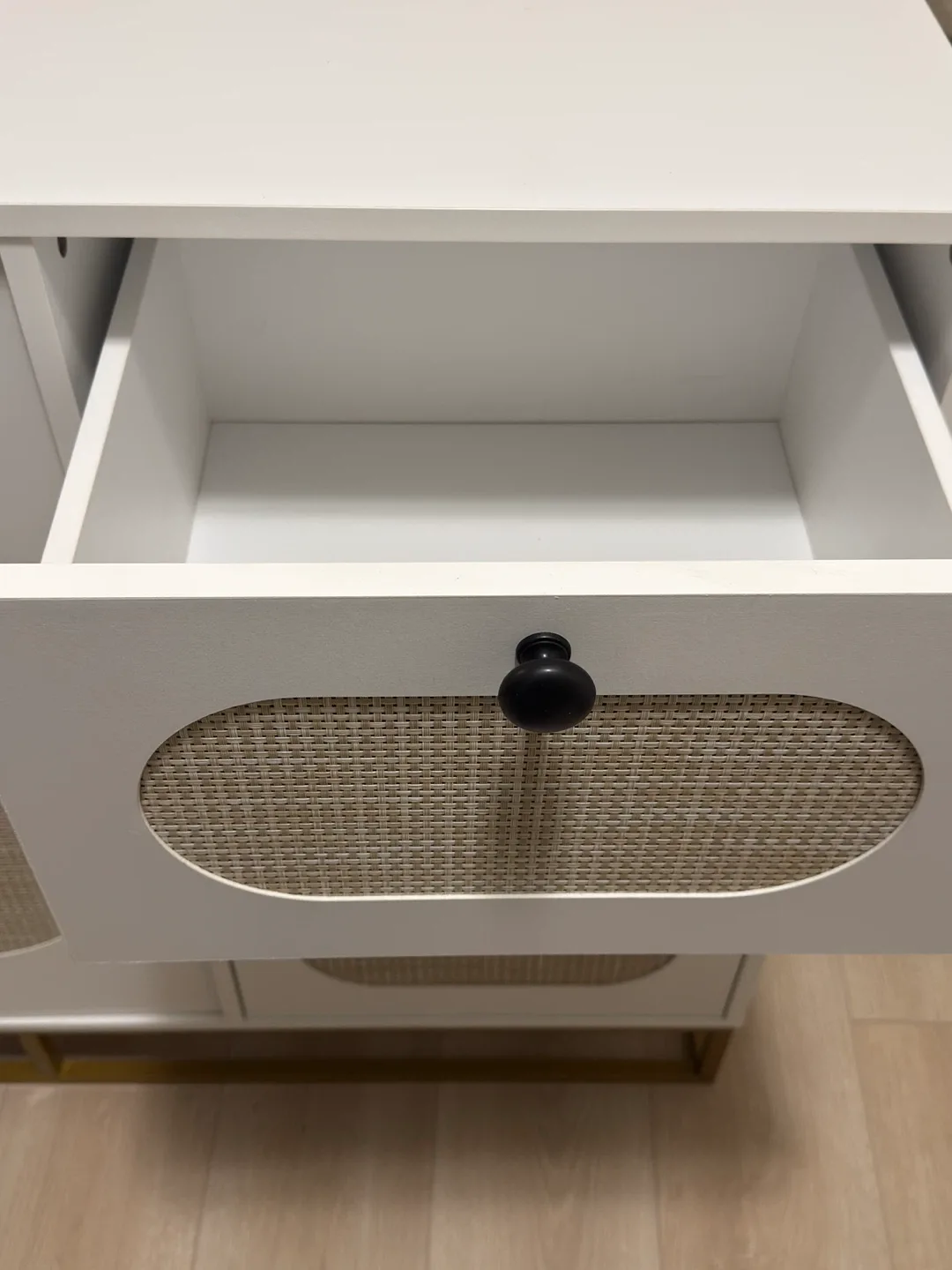 White & Rattan Accent Cabinet image indicator(6)