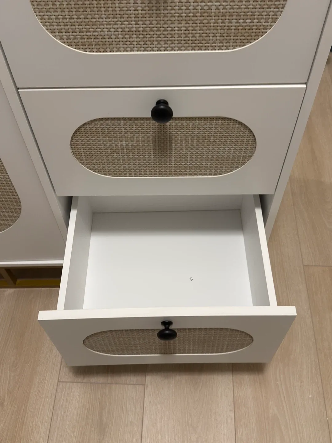 White & Rattan Accent Cabinet image indicator(7)