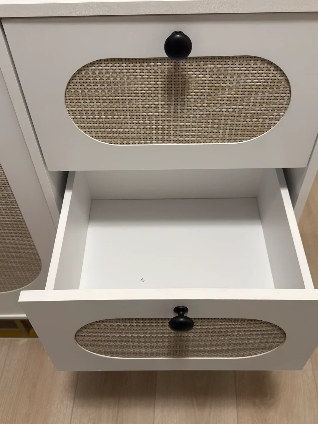 White & Rattan Accent Cabinet image indicator(8)