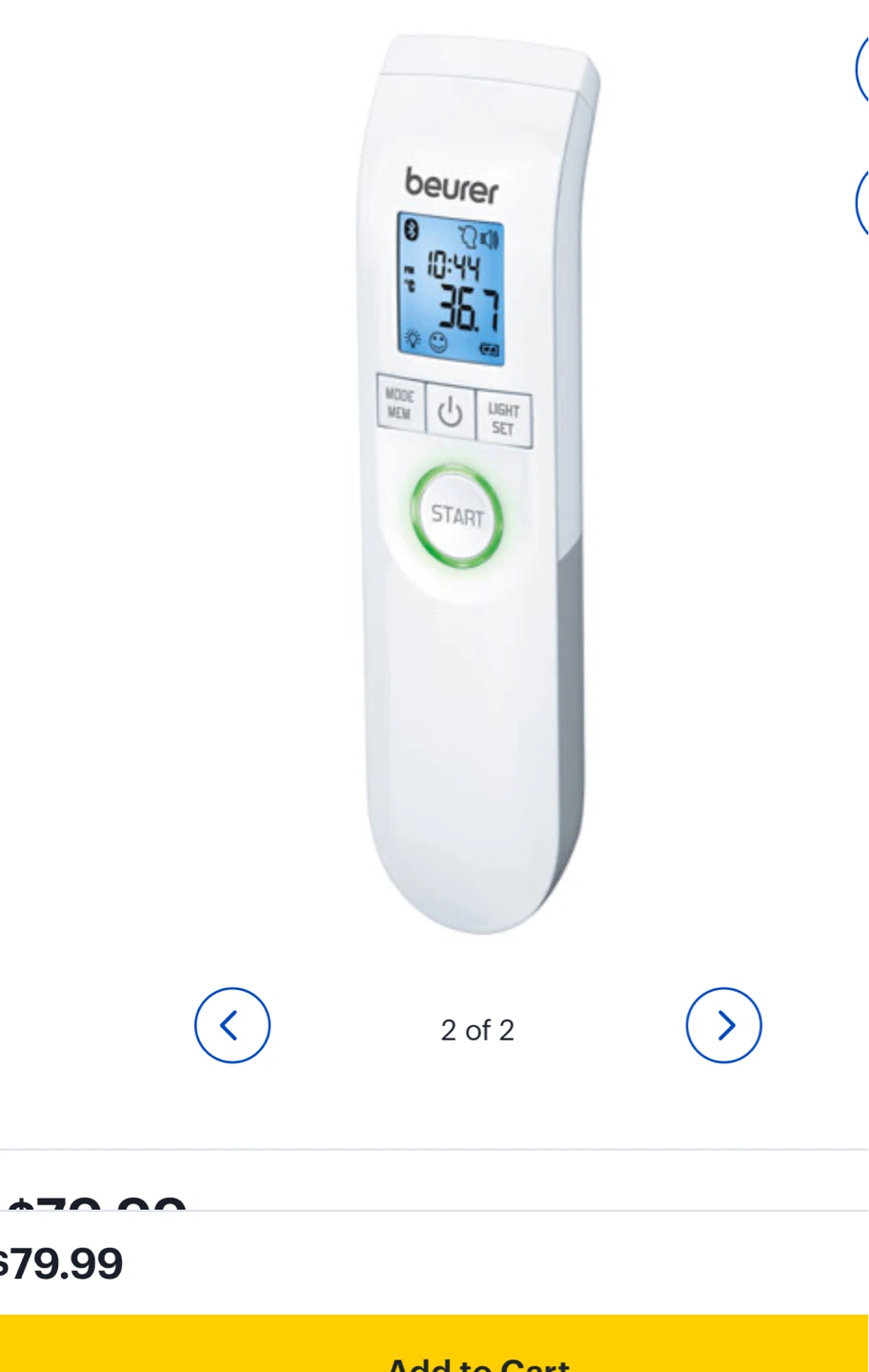 Beurer FT 95 Non-Contact Thermometer - Like New! - photo 2