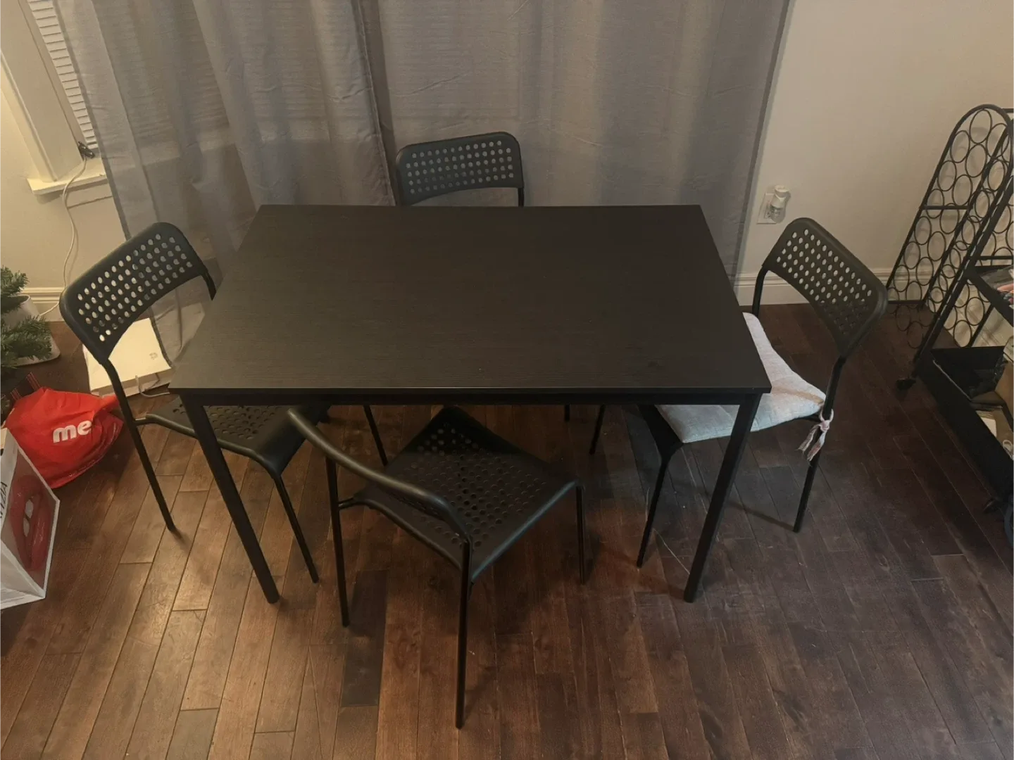 IKEA Black Dining Table & 4 Chairs- pick up in Jan 2026