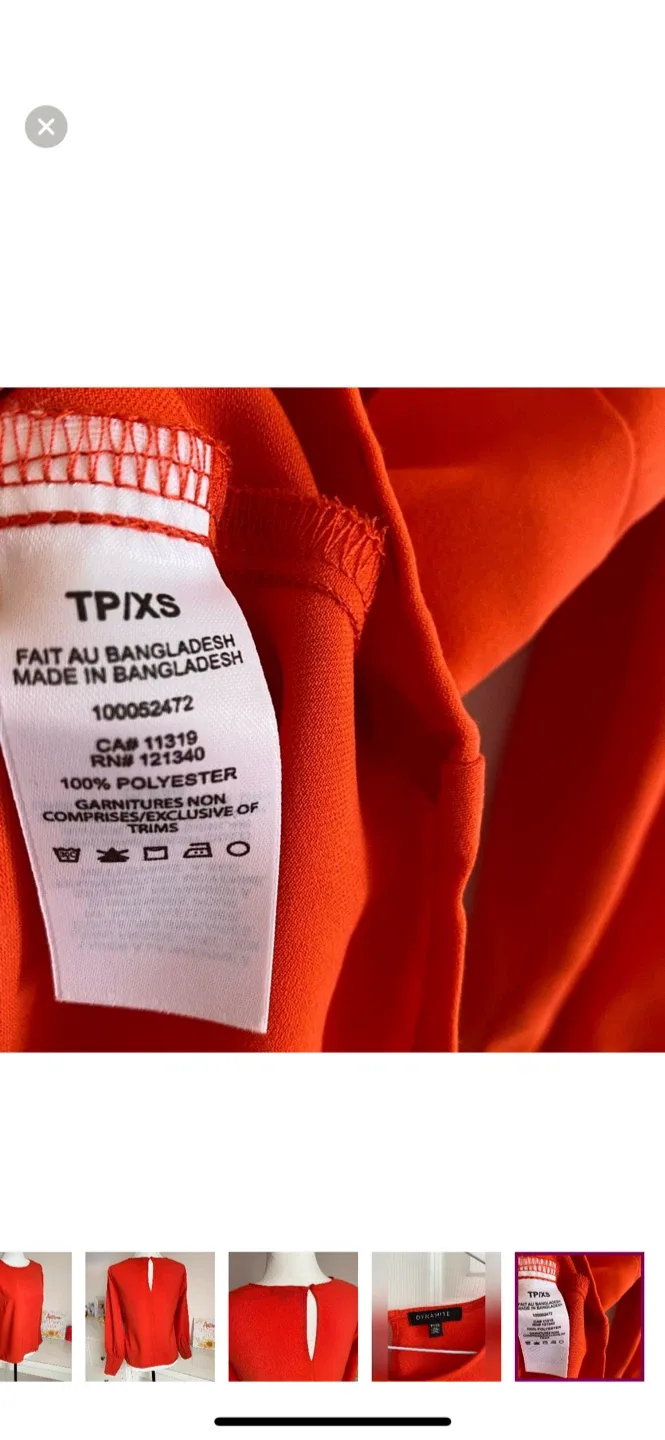 Dynamite Red Blouse - Size XS image indicator(7)