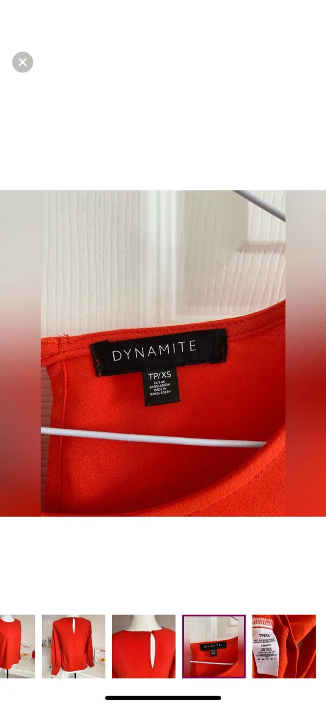Dynamite Red Blouse - Size XS image indicator(6)