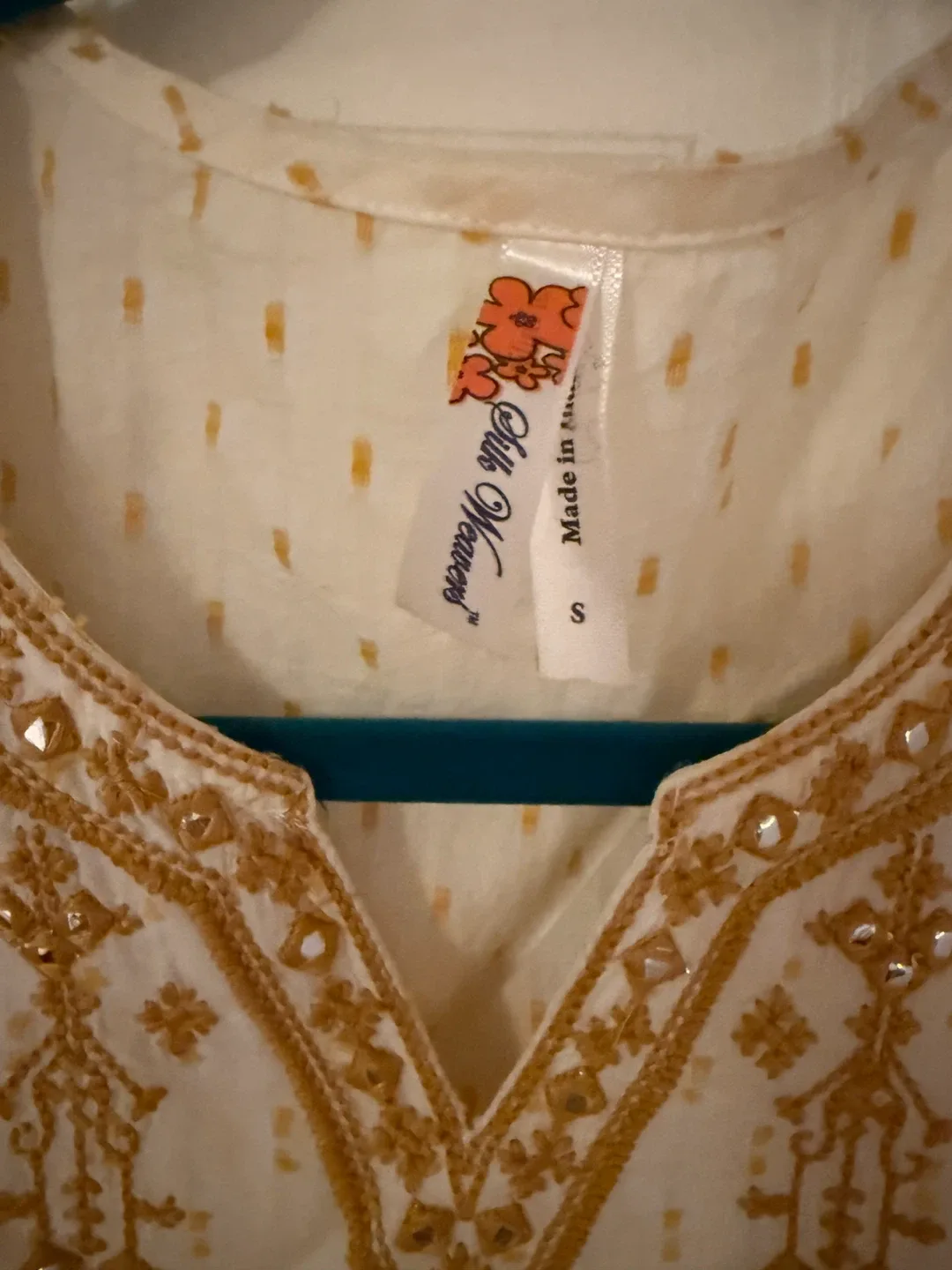 Embroidered cotton midi dress image indicator(3)