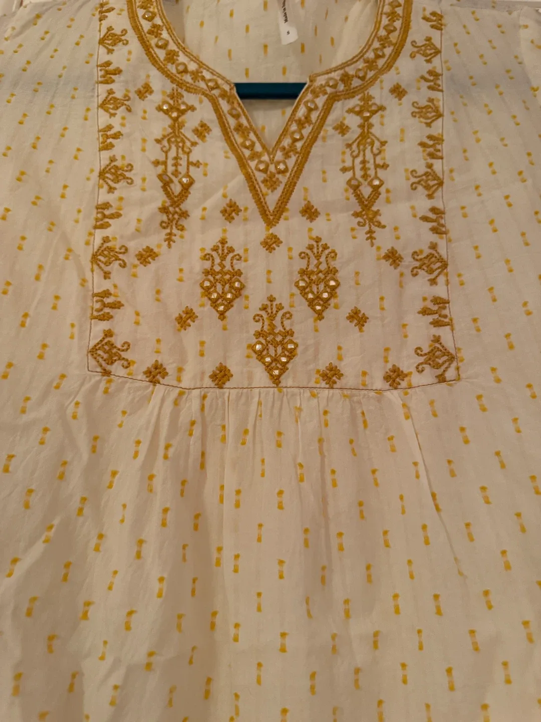 Embroidered cotton midi dress image indicator(2)