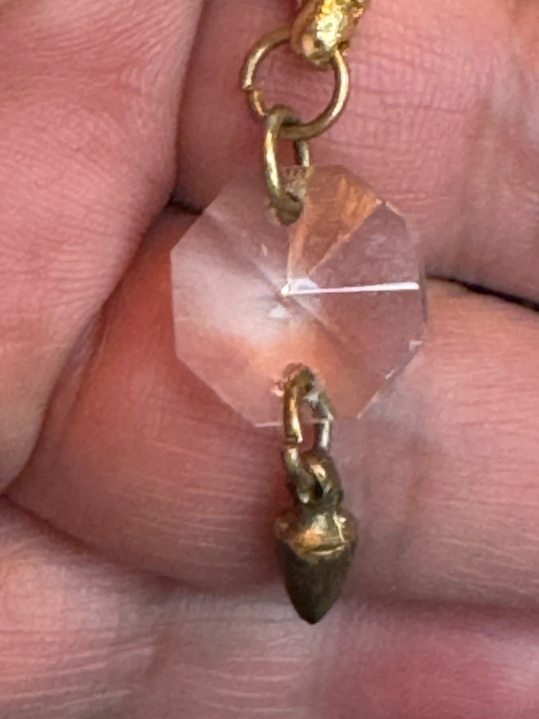 one of a kind gold snake earrings antique crystal dangler - photo 4