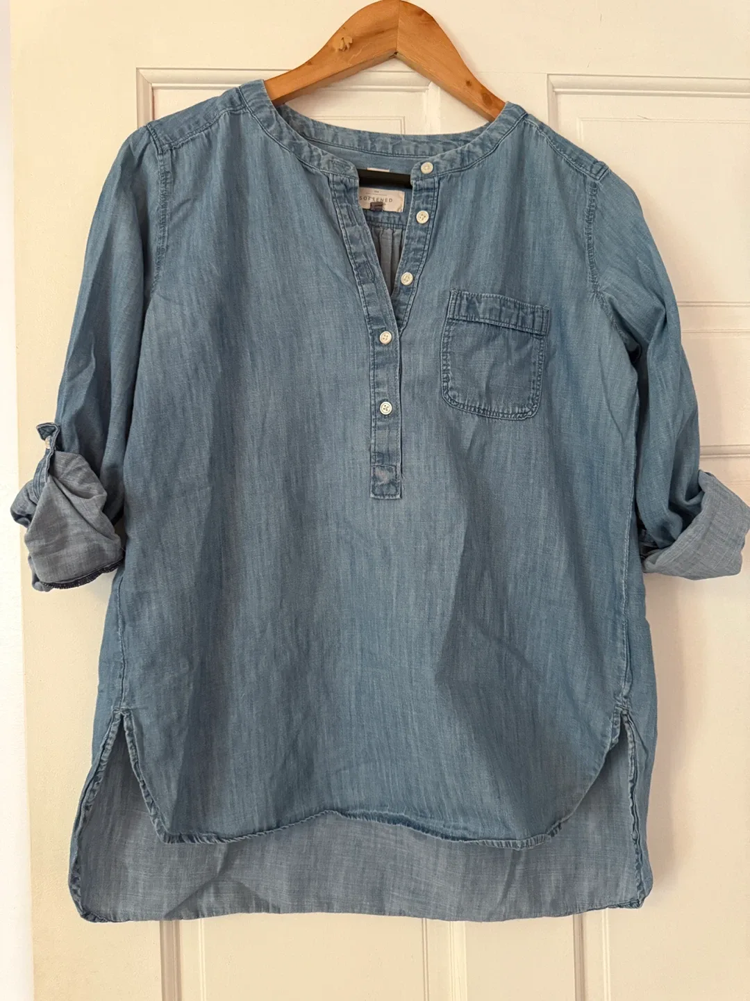 LOFT The Softened Denim Shirt