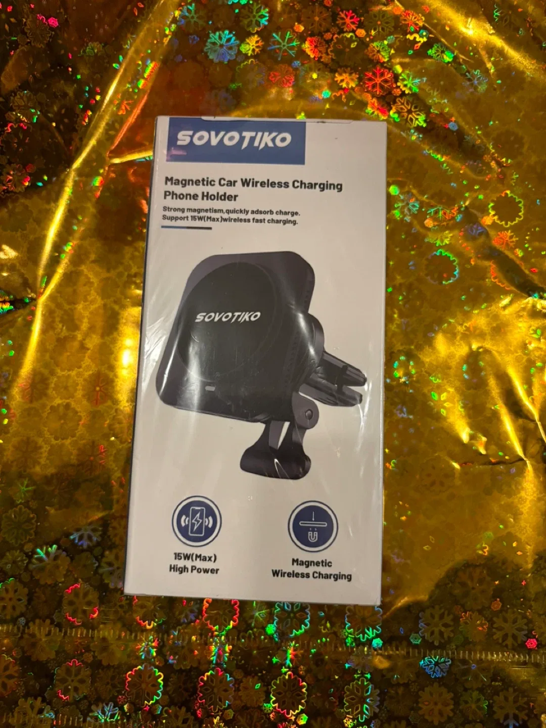 SOVOTIKO Magnetic Car Wireless Charging Phone Holder image indicator(2)