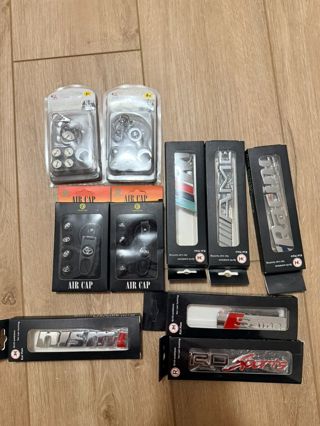 Variety of Car Emblems & Tire Valves