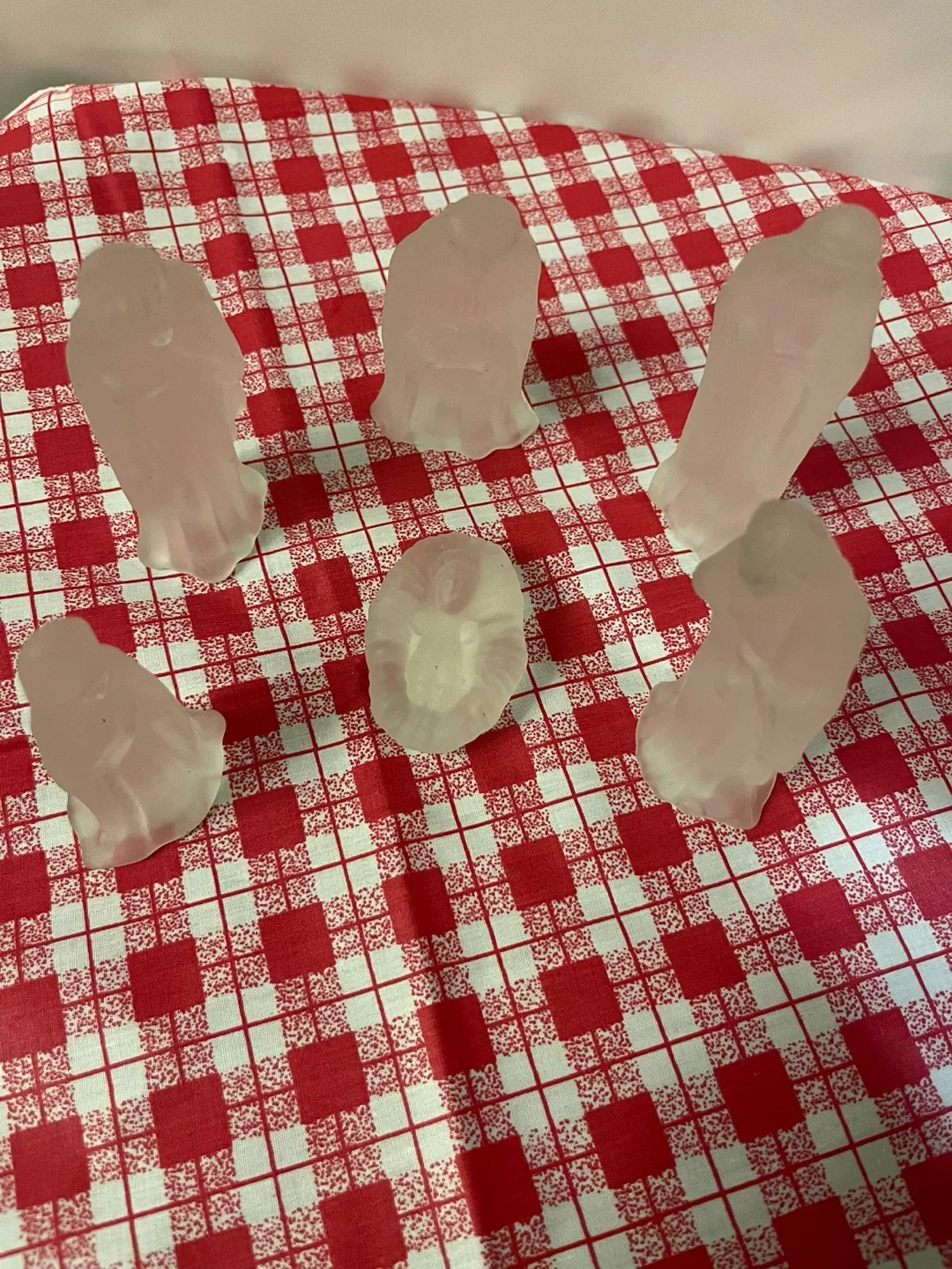 Frosted Glass Figurine Set