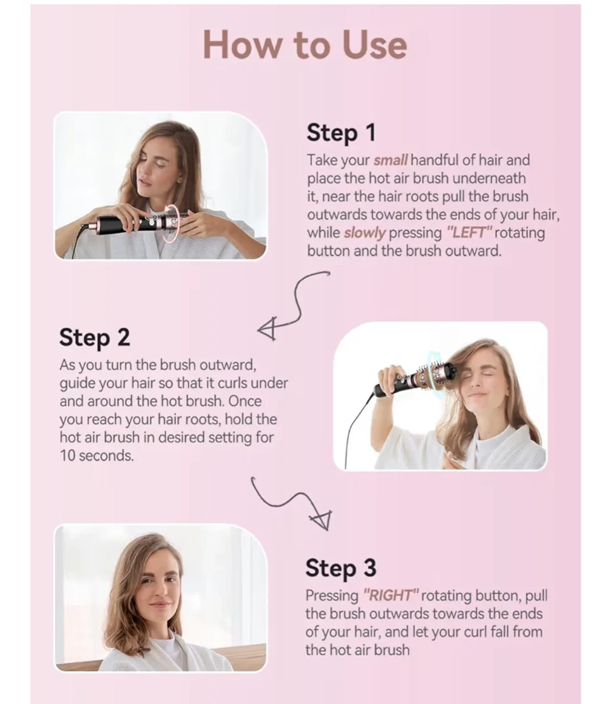 4 in 1 Rotating Blow Dryer Brush image indicator(5)