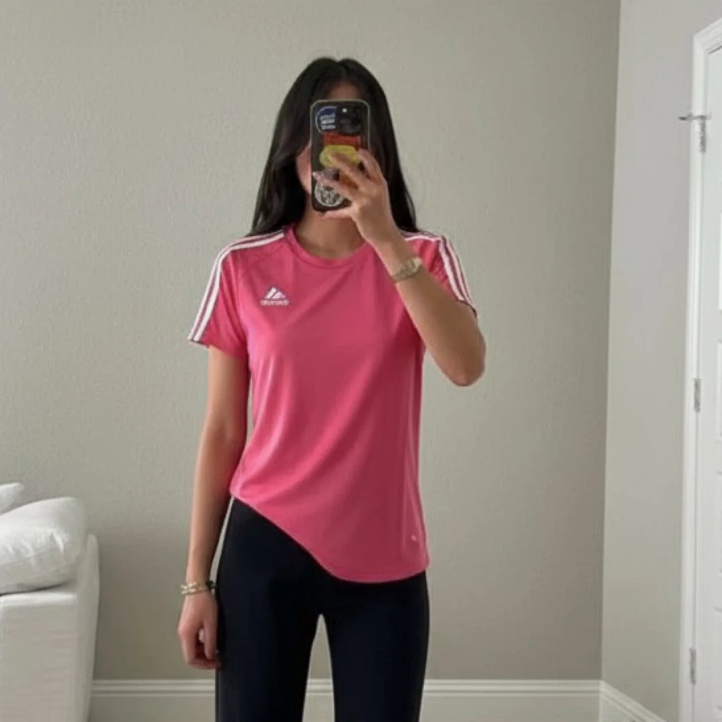 Adidas Pink Training T-Shirt Size S