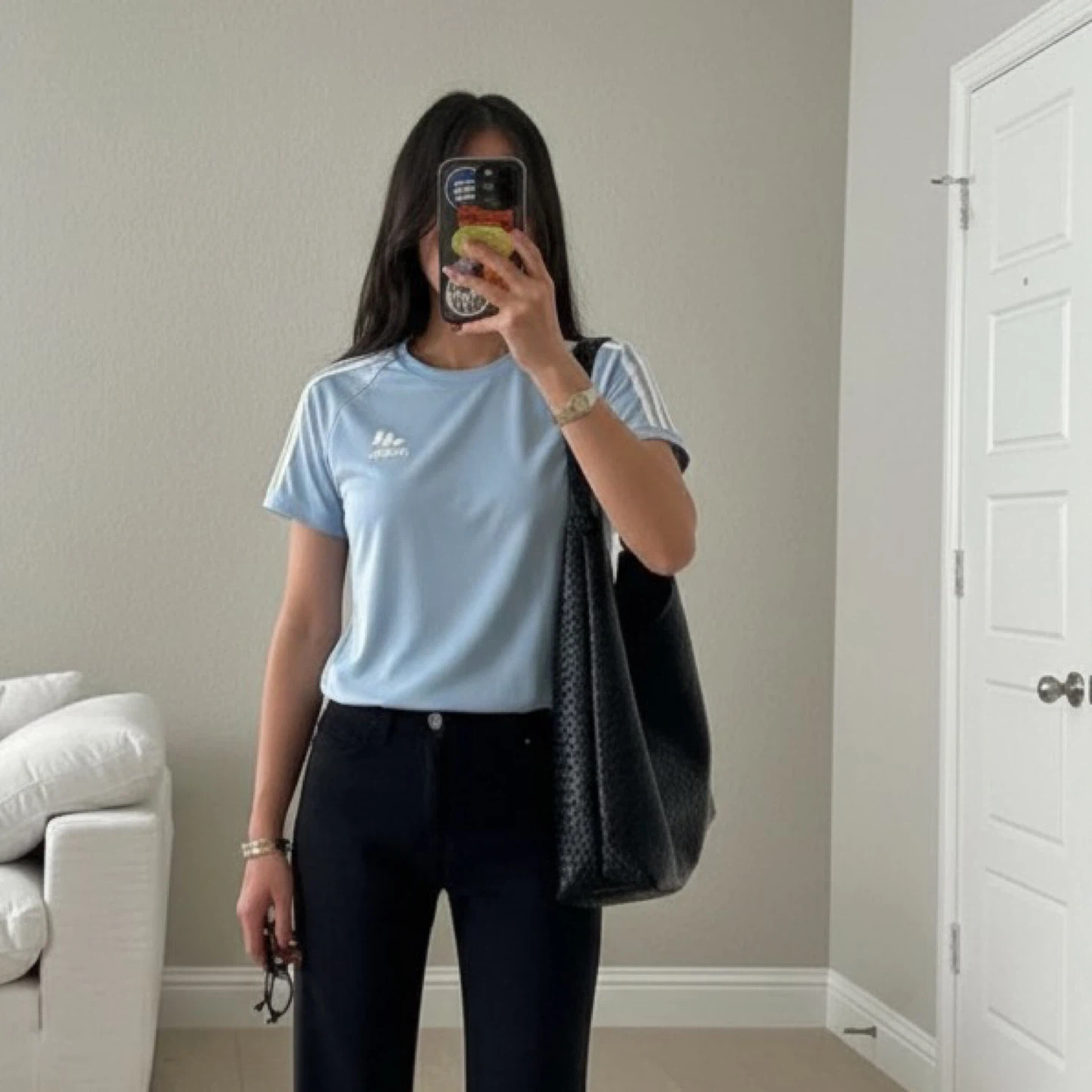 Adidas Light Blue Training T-Shirt Size S