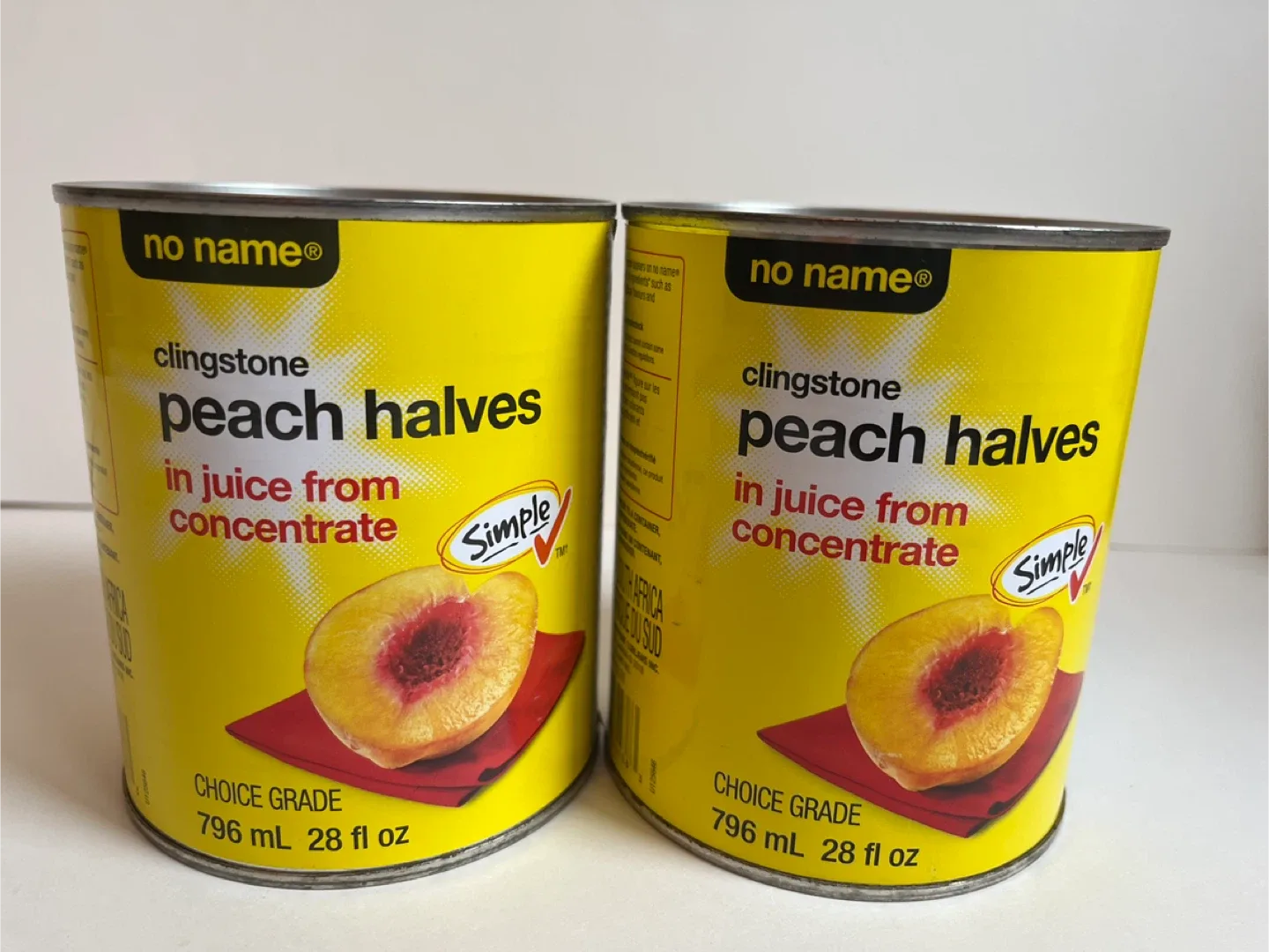 #Cleanout No Name Peach Halves 796 mL ($6 for 2 cans)