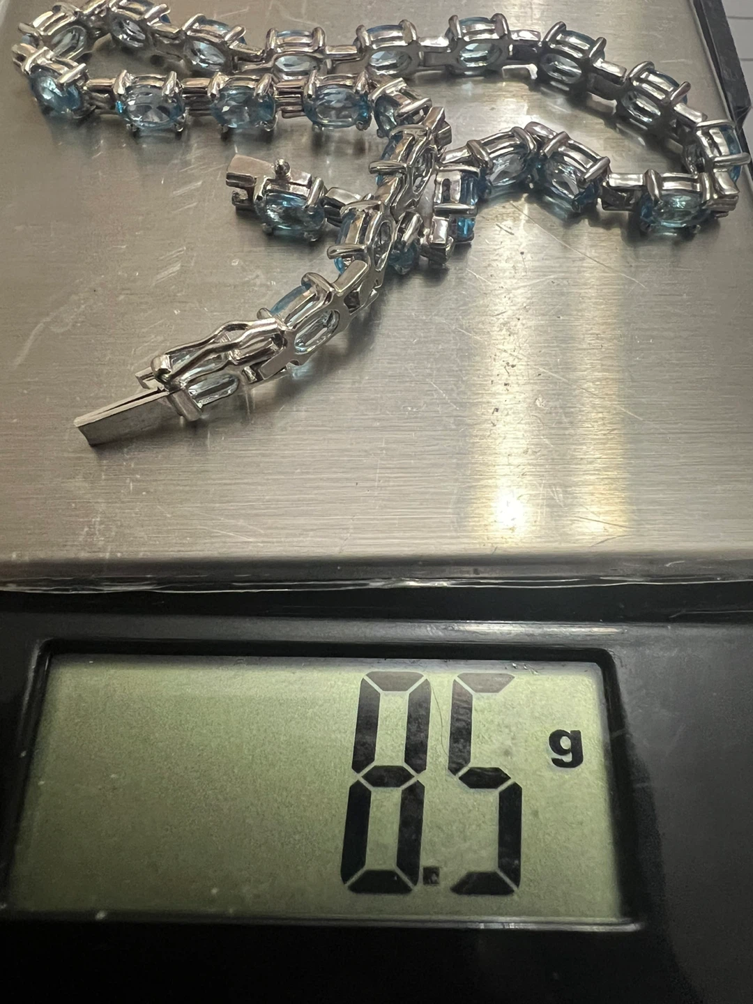 10 k blue topaz  Bracelet, 8.5g - photo 3