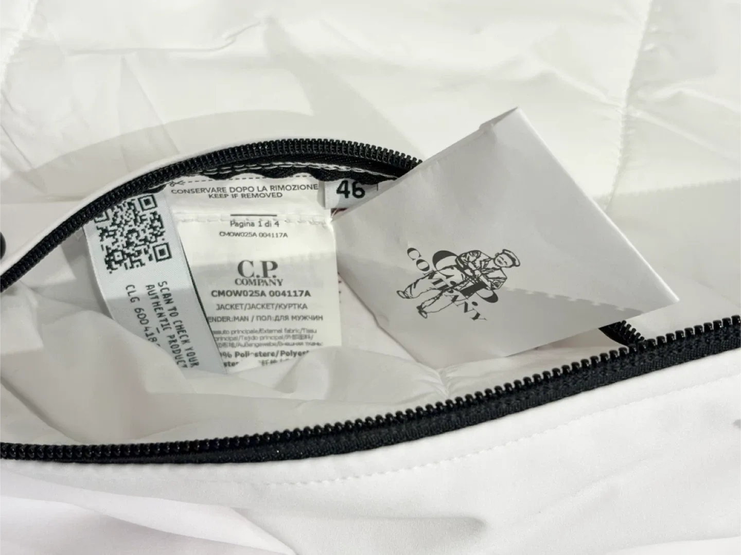 C.P. Company White Pro Tek Jacket men’s size small image indicator(5)