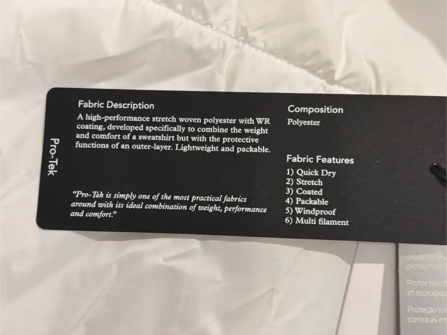 C.P. Company White Pro Tek Jacket men’s size small image indicator(7)